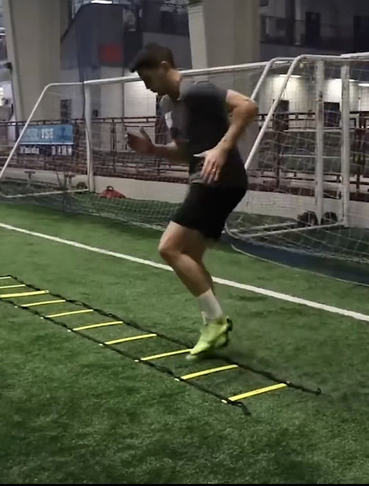 Agility ladder for speed, footwork, and coordination training in home or gym workouts