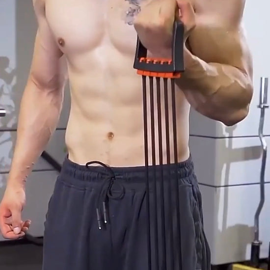 Adjustable chest expander resistance bands for home strength training and upper body workouts