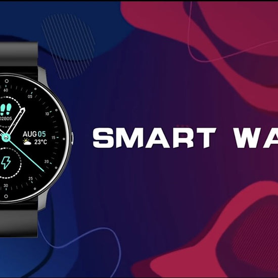 LIGE smartwatch with heart rate monitor and notifications