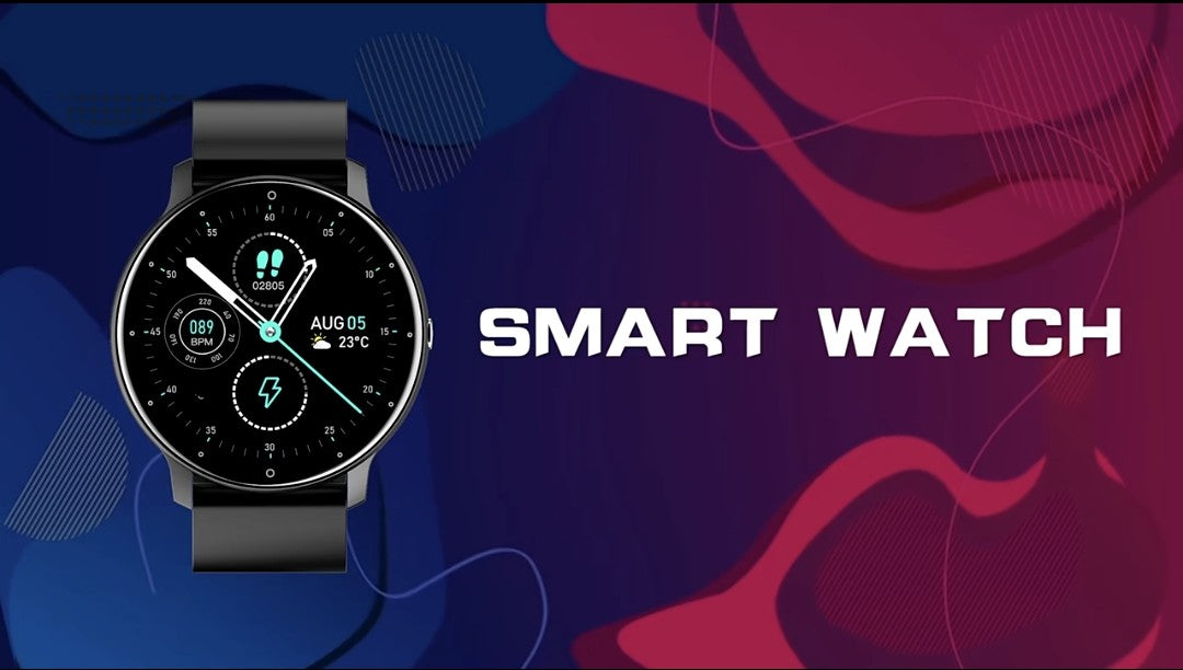LIGE smartwatch with heart rate monitor and notifications