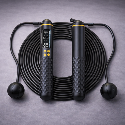 Black smart USB jump rope for home and gym training