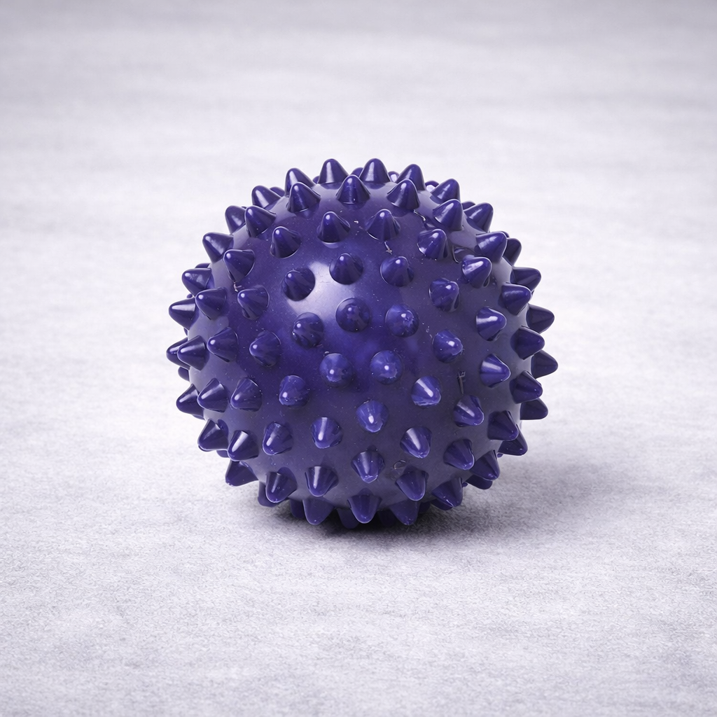 Purple spiked massage ball for recovery