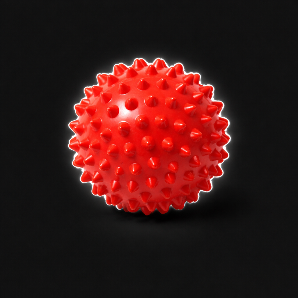 Spiked massage ball designed to relieve muscle tension, target trigger points, and improve recovery through deep tissue self-massage therapy.