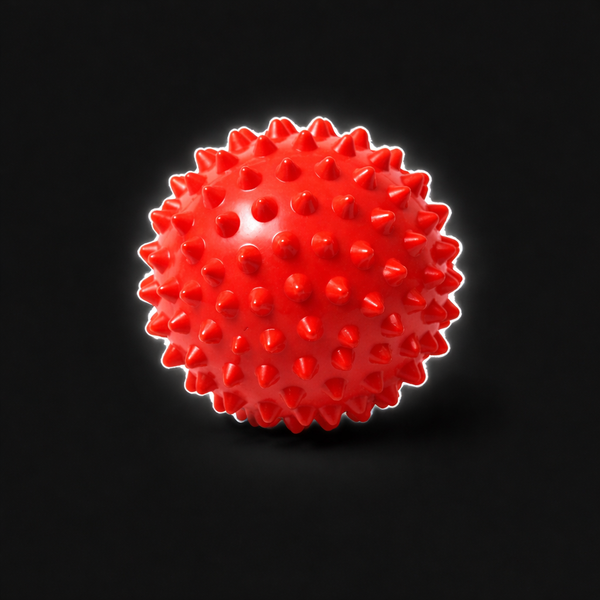 Spiked massage ball designed to relieve muscle tension, target trigger points, and improve recovery through deep tissue self-massage therapy.