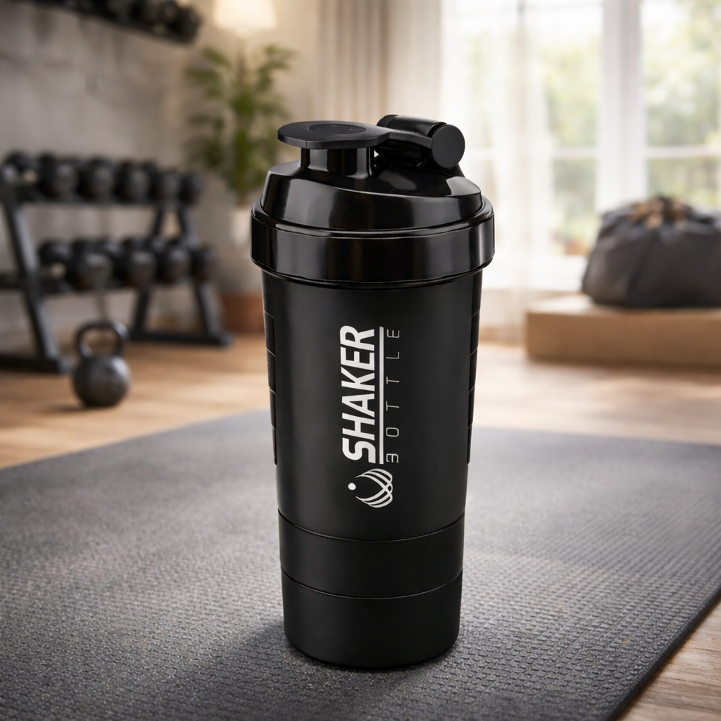 Easy-to-clean wide-mouth shaker bottle for daily use