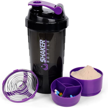 Protein powder being added to shaker bottle