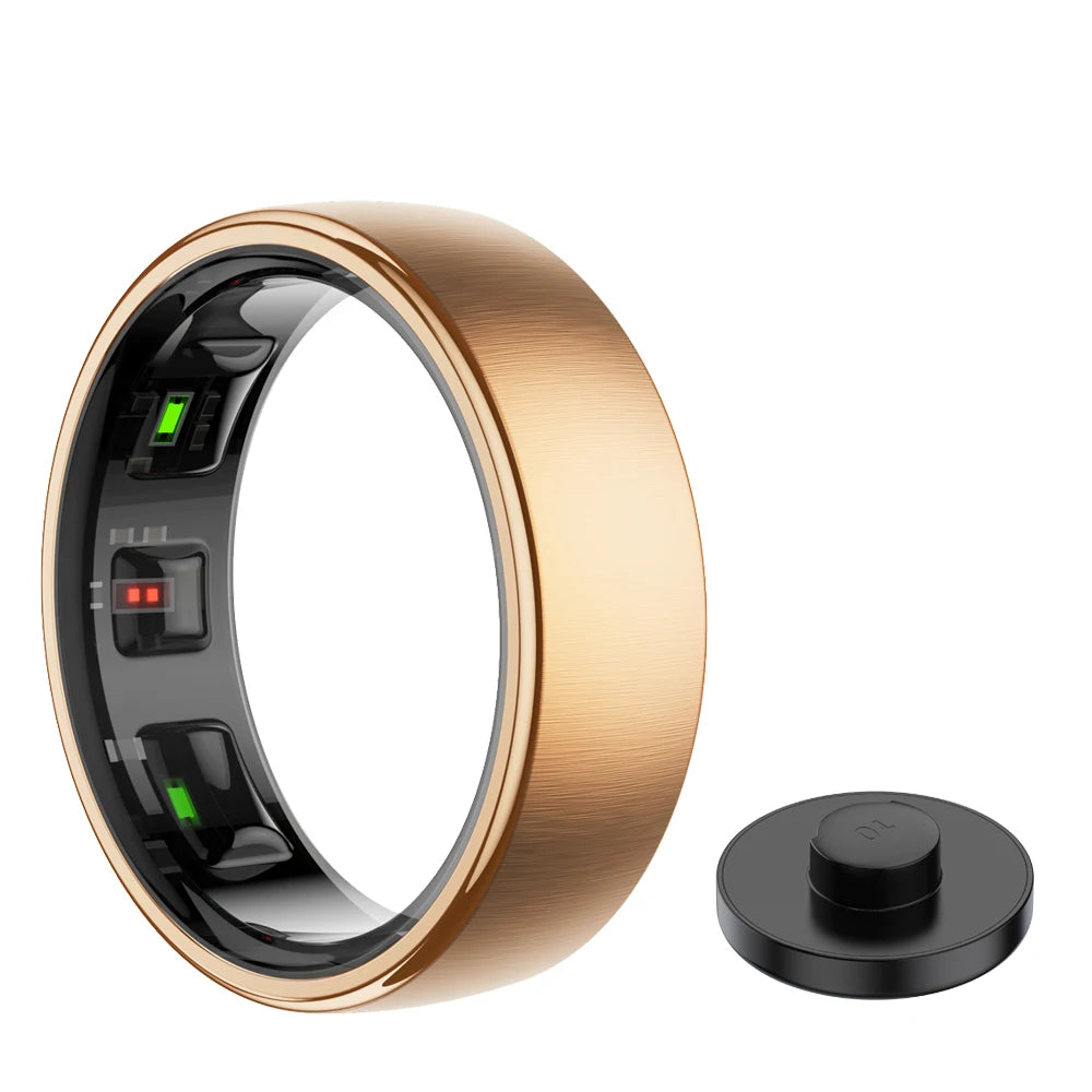 Modern gold smart ring