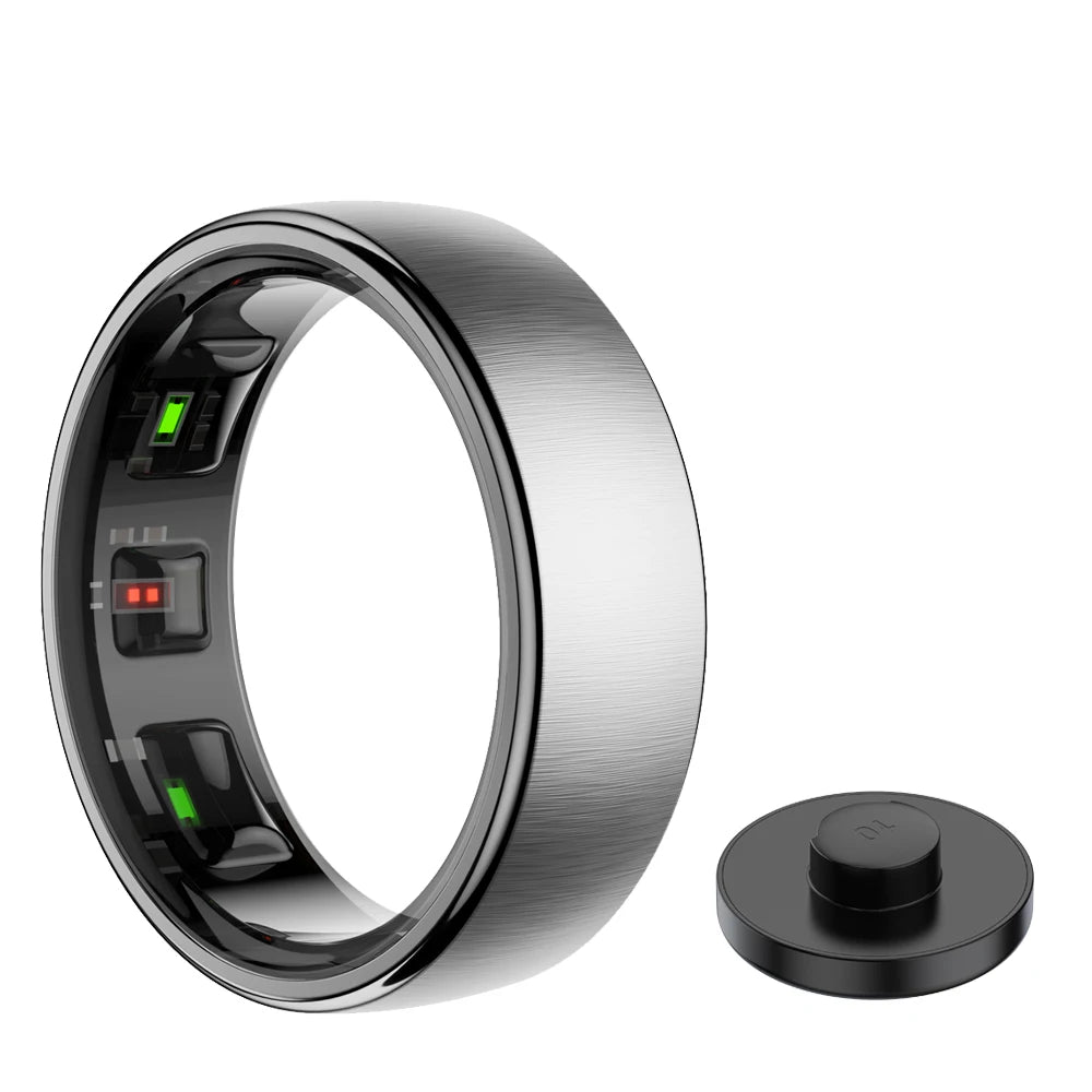 Silver smart ring high technology