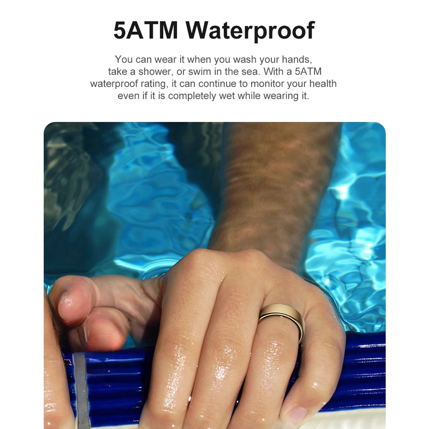 Smart ring worn on swimming and diving