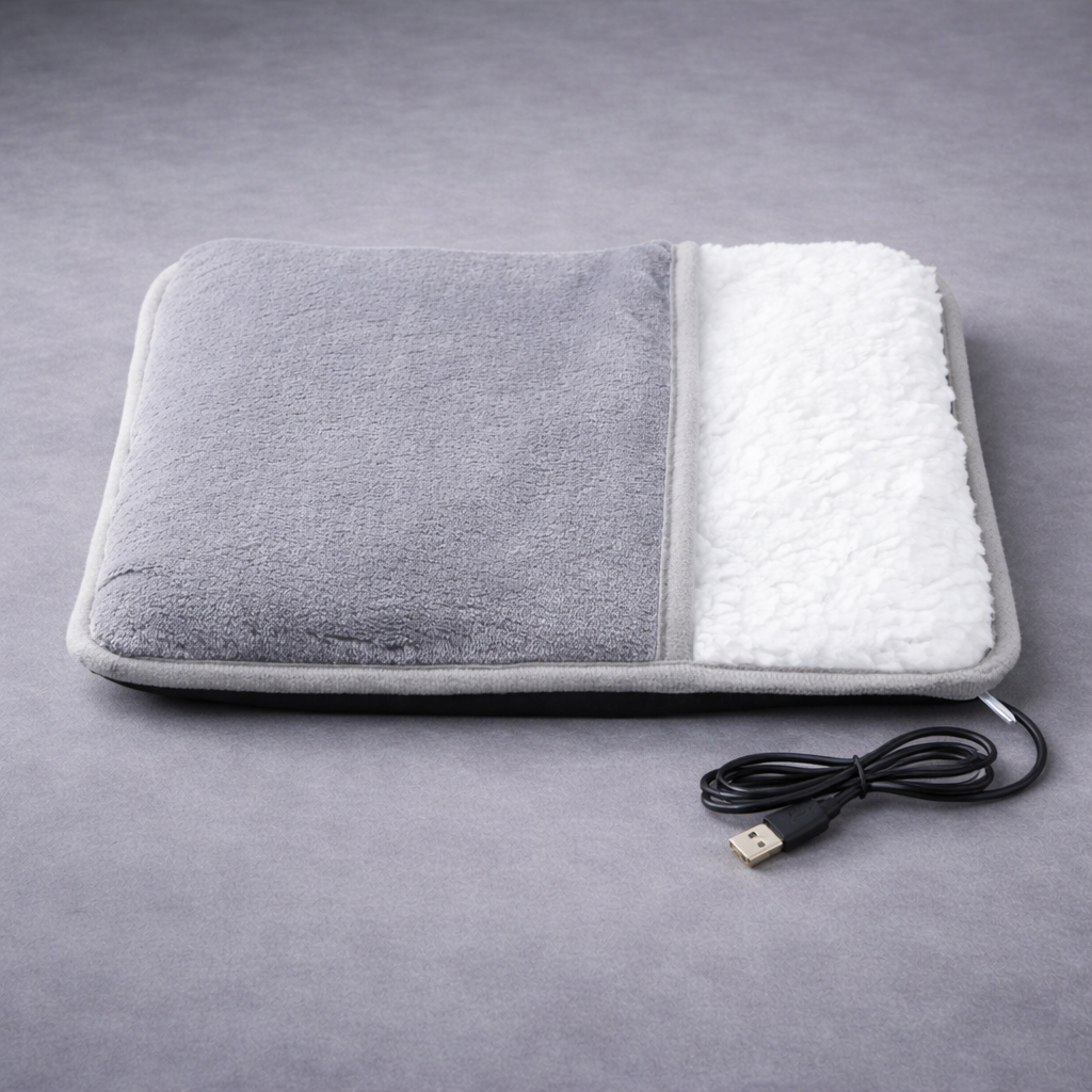 USB heating pad in dark gray for back neck and shoulder pain relief