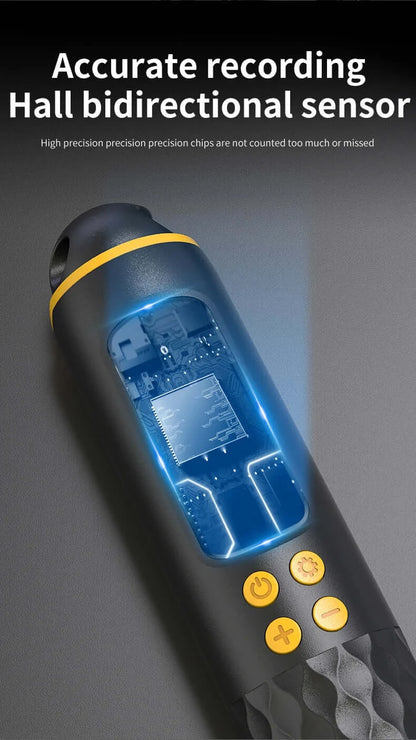 USB digital jump rope with light on dark 