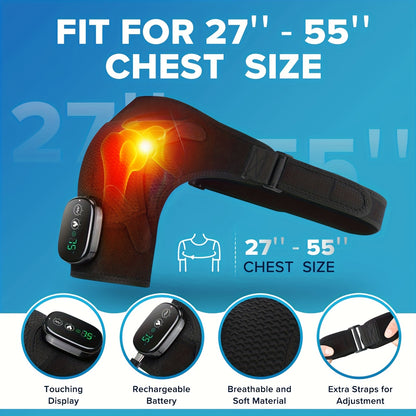 Heated shoulder pad features and size
