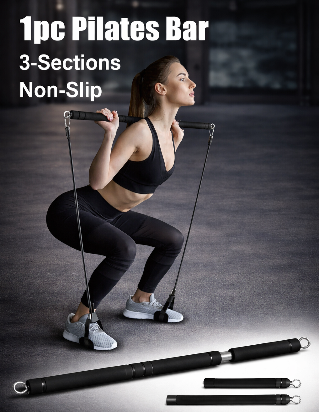 Single resistance band with workout bar
