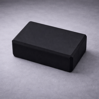 Black yoga block brick for balance flexibility and support