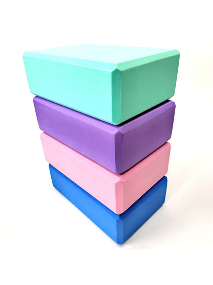 Set of yoga blocks for home exercise and pilates workouts
